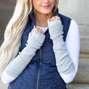  Long Ribbed Fingerless Gloves | AILI'S CORNER