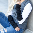  Long Ribbed Fingerless Gloves | AILI'S CORNER