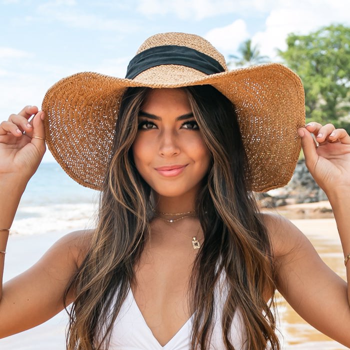 Bow Accent Peasant Sunhat | AILI'S CORNER