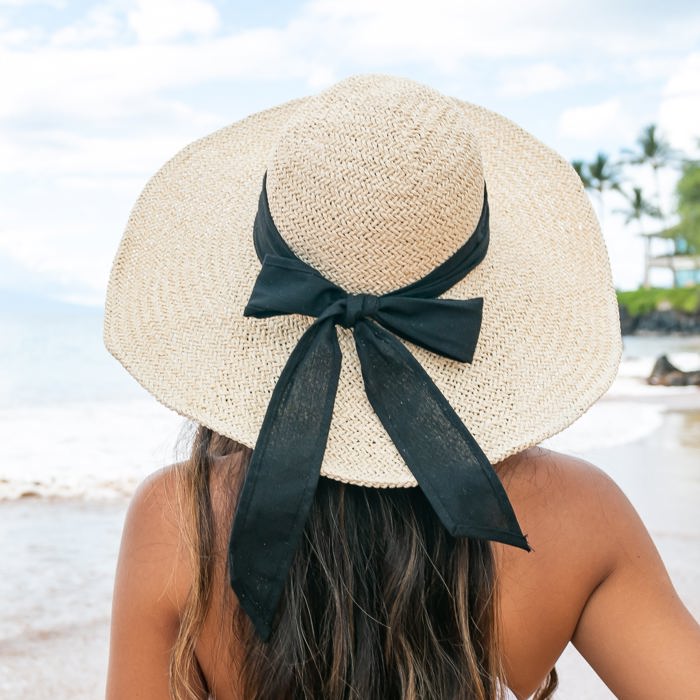 Bow Accent Peasant Sunhat | AILI'S CORNER