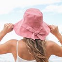 Blush Bow Accent Cargo Hats | AILI'S CORNER