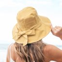 Mustard Bow Accent Cargo Hats | AILI'S CORNER