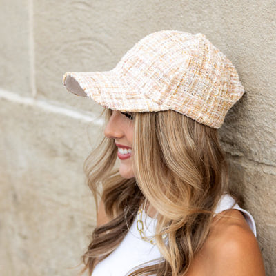 Tweed Sparkle Ball Cap | AILI'S CORNER