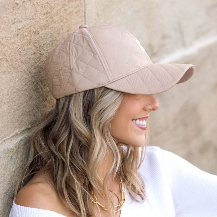 Quilted Puffer Ball Cap | AILI'S CORNER