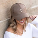 Taupe Quilted Puffer Ball Cap | AILI'S CORNER