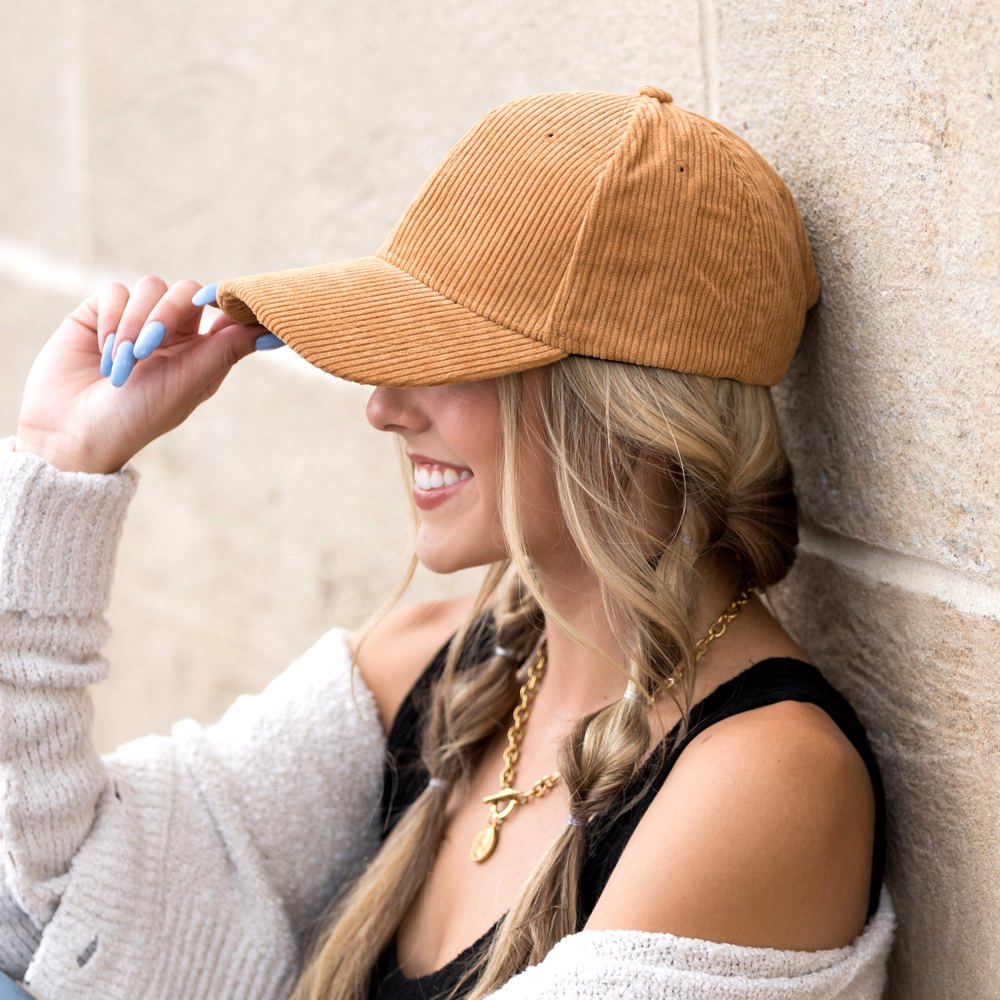 Corduroy Boyfriend Ball Cap | AILI'S CORNER