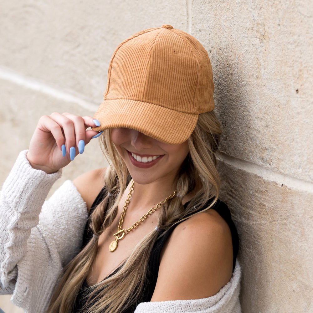 Corduroy Boyfriend Ball Cap | AILI'S CORNER