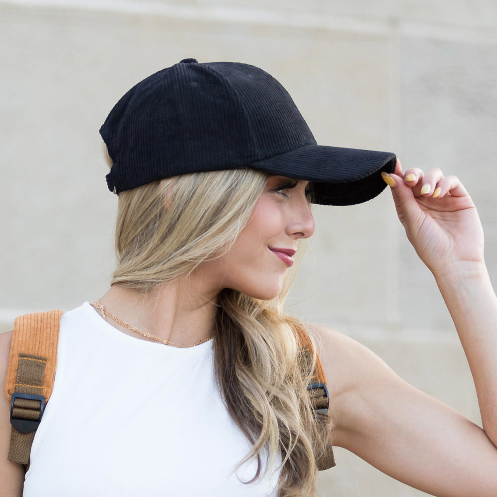 Corduroy Boyfriend Ball Cap | AILI'S CORNER