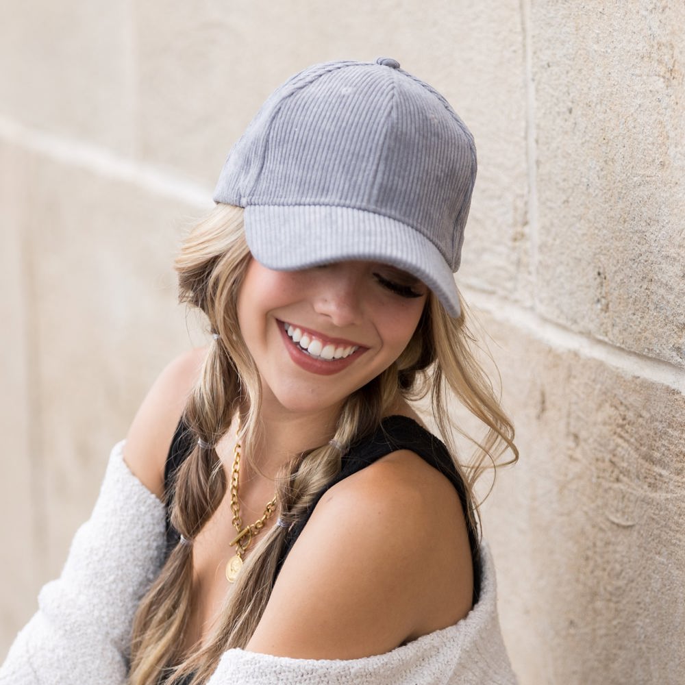 Corduroy Boyfriend Ball Cap | AILI'S CORNER