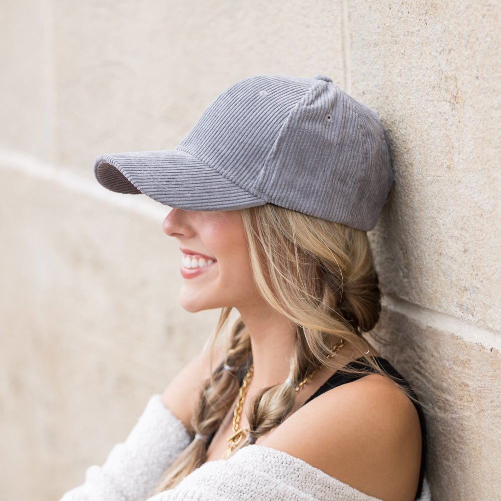 Corduroy Boyfriend Ball Cap | AILI'S CORNER