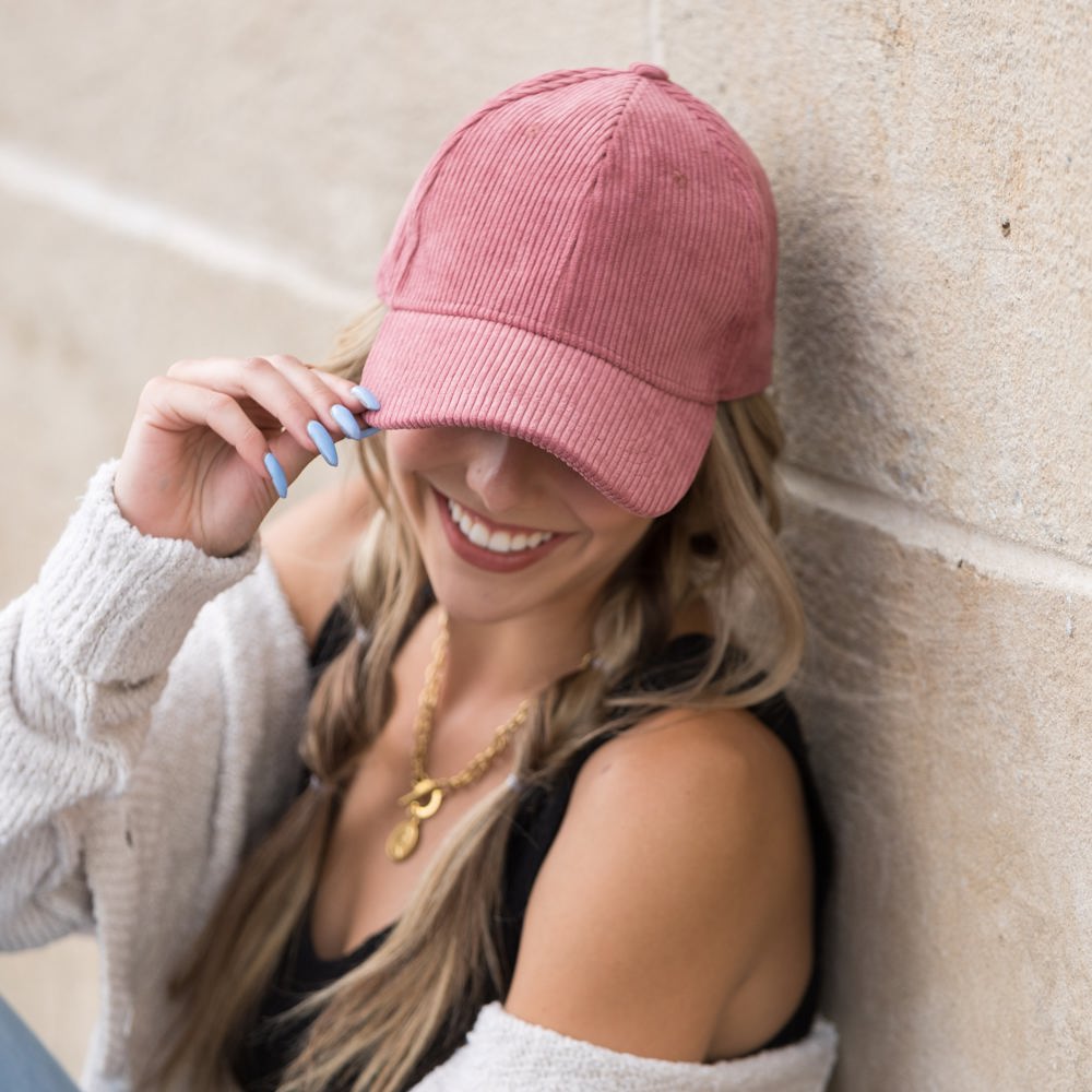 Corduroy Boyfriend Ball Cap | AILI'S CORNER