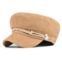 Camel Corduroy Newsboy Cap | AILI'S CORNER