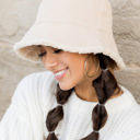  Reversible Sherpa Boucle Bucket Hat | AILI'S CORNER