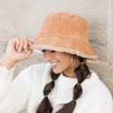  Reversible Sherpa Boucle Bucket Hat | AILI'S CORNER