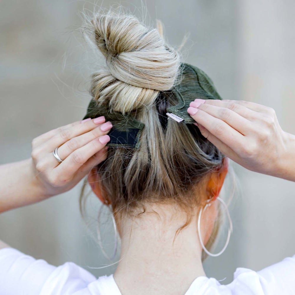 Distressed Adjustable Messy Bun Caps | AILI'S CORNER