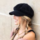  Eyelash Knit Newsboy Cap | AILI'S CORNER