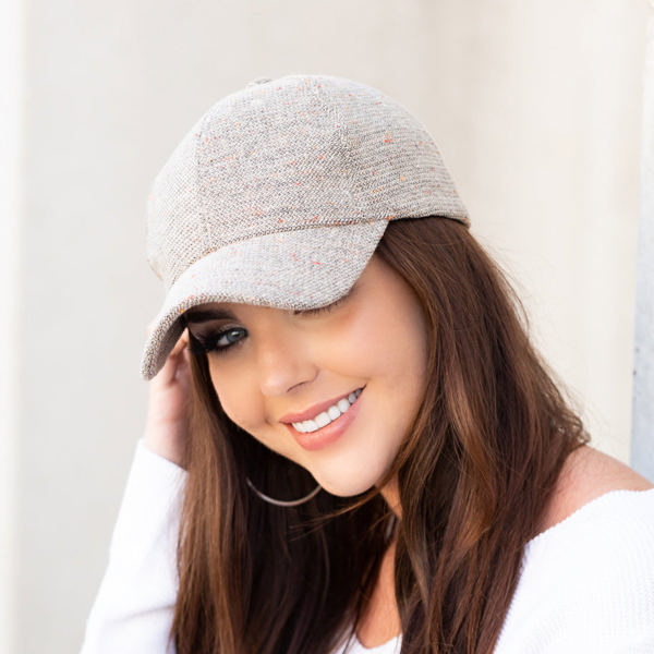 ●●JOLIE LAIDE●●Double ribbon ball cap Abstract Bejeweled Bling Glitz Two-Toned Cap - Gee Loretta