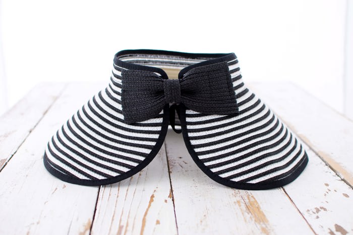 Foldable Bow Stripe Visor | AILI'S CORNER