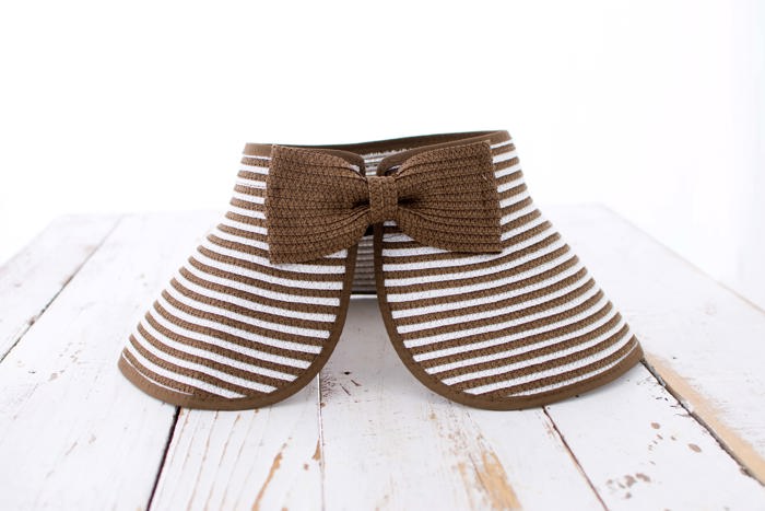 Foldable Bow Stripe Visor | AILI'S CORNER