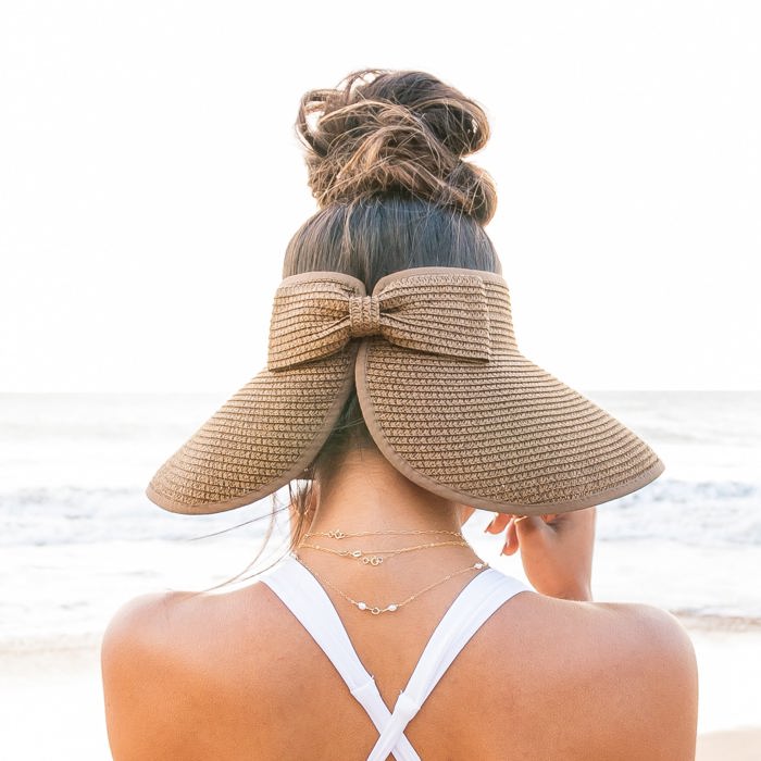 Foldable Wide Brim Bow Visor | AILI'S CORNER