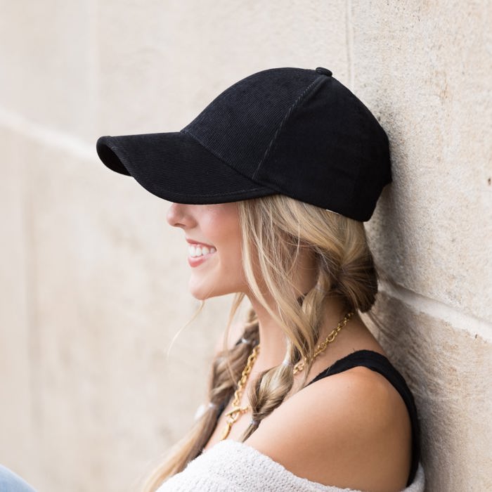 Micro Corduroy Boyfriend Ball Cap | AILI'S CORNER