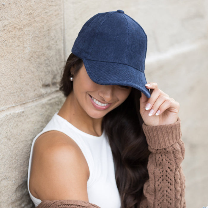 Micro Corduroy Boyfriend Ball Cap | AILI'S CORNER