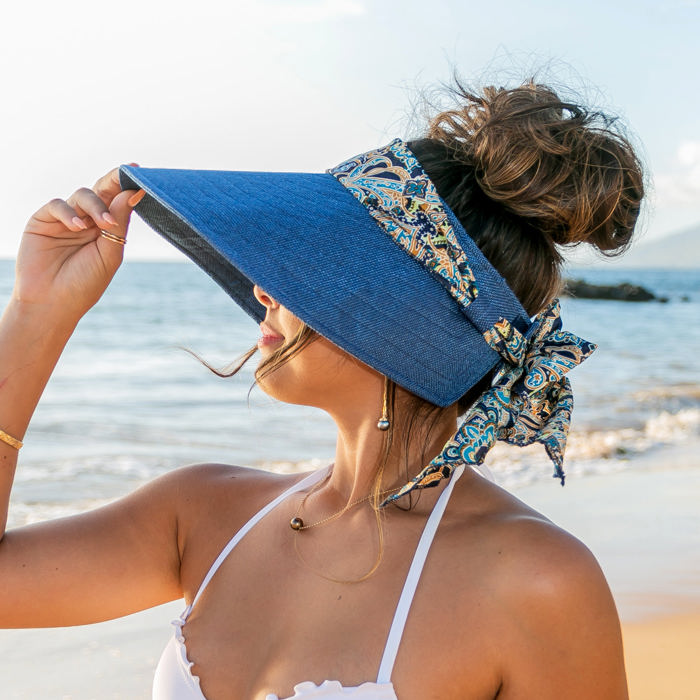 Scarf Accent Visor | AILI'S CORNER