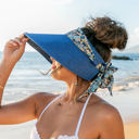 Navy Scarf Accent Visor | AILI'S CORNER