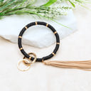 Black Boho Key Ring Bracelet | AILI'S CORNER