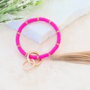 Fuchsia Boho Key Ring Bracelet | AILI'S CORNER