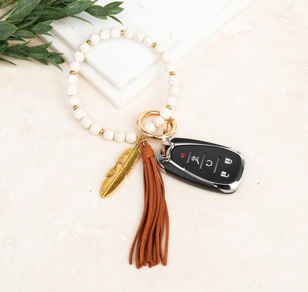 Boho Stone Key Ring Bracelet | AILI'S CORNER