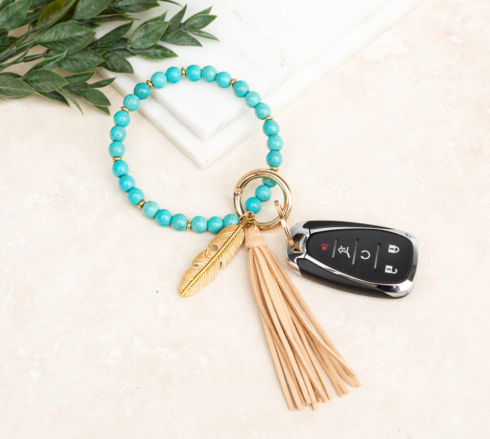 Boho Stone Key Ring Bracelet | AILI'S CORNER