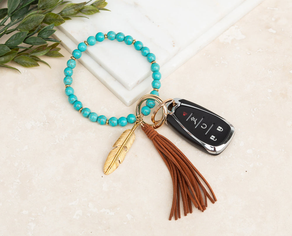 Boho Stone Key Ring Bracelet | AILI'S CORNER