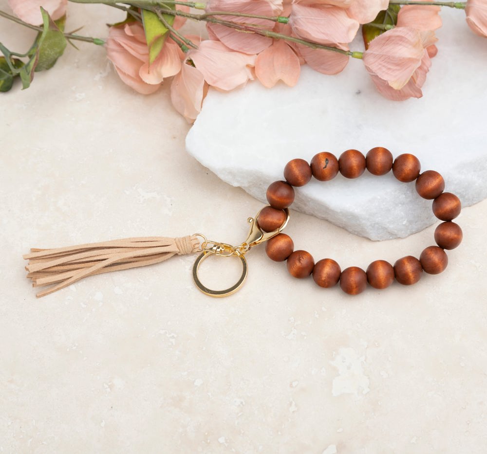 Wooden Key Ring Bracelet | AILI'S CORNER