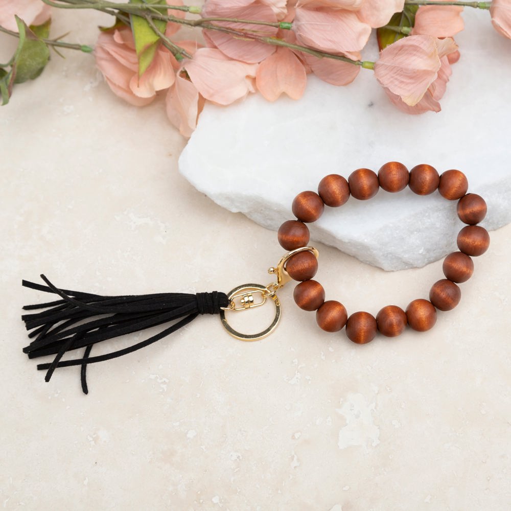 Wooden Key Ring Bracelet | AILI'S CORNER