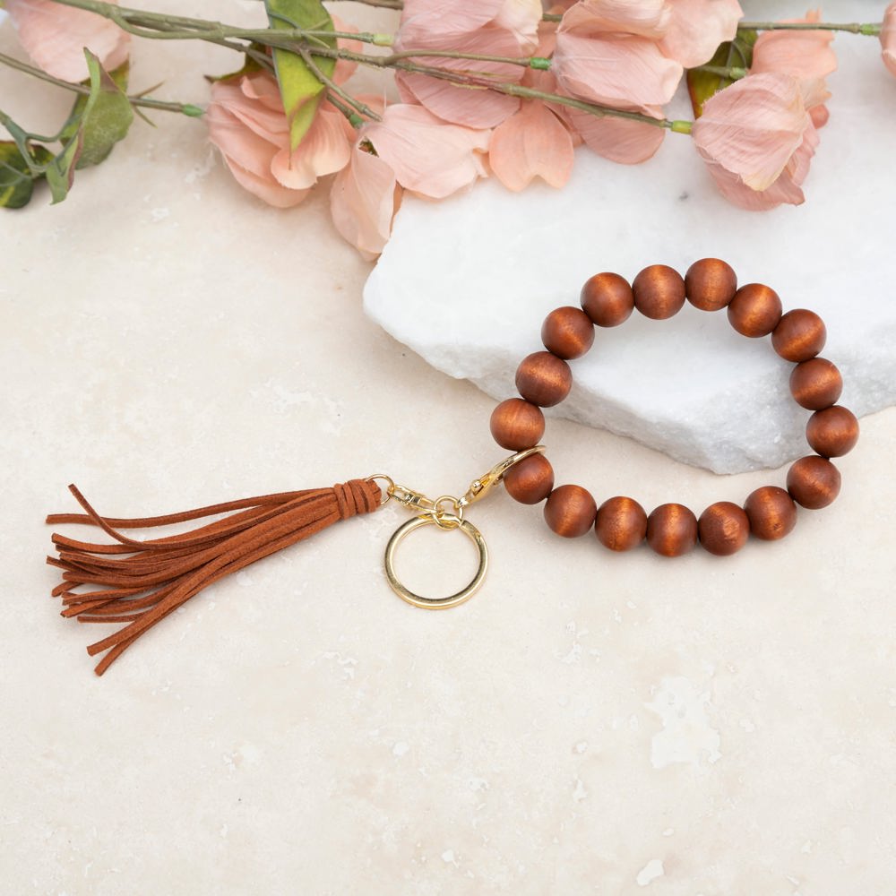 Wooden Key Ring Bracelet | AILI'S CORNER