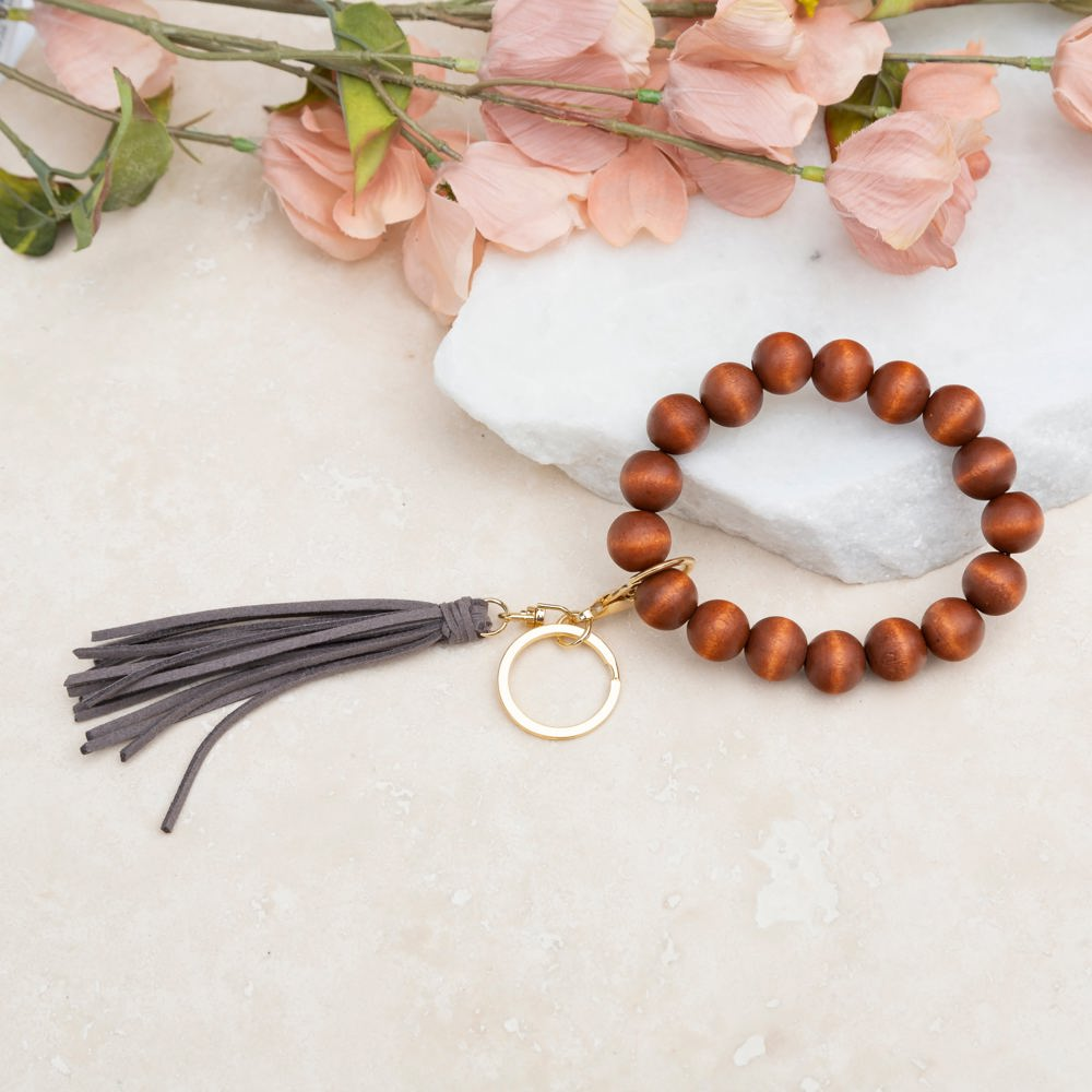 Wooden Key Ring Bracelet | AILI'S CORNER