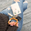  Leopard Beaded Key Ring Wallet Bracelet | AILI'S CORNER