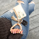  Leopard Beaded Key Ring Wallet Bracelet | AILI'S CORNER