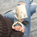  Leopard Beaded Key Ring Wallet Bracelet | AILI'S CORNER