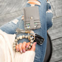  Leopard Beaded Key Ring Wallet Bracelet | AILI'S CORNER