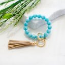 Aqua Silicone Key Ring Bracelet | AILI'S CORNER