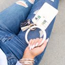 Cream Key Ring Wallet Bracelet | AILI'S CORNER