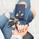 Navy Key Ring Wallet Bracelet | AILI'S CORNER