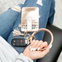 Rose Gold Key Ring Wallet Bracelet | AILI'S CORNER