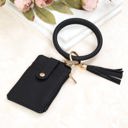 Black Key Ring ID Wallet Zip Bracelet | AILI'S CORNER