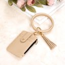 Champagne Key Ring ID Wallet Zip Bracelet | AILI'S CORNER