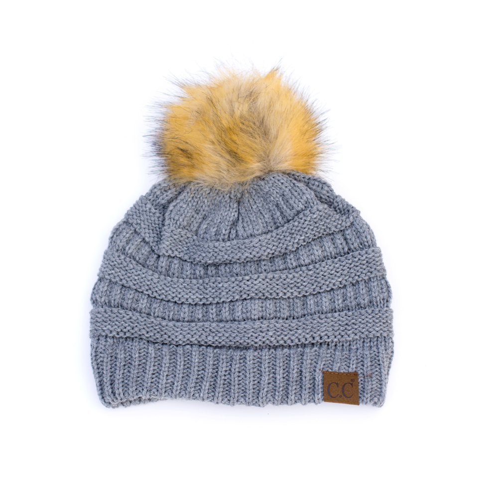 C.C® Fur Pom Beanie