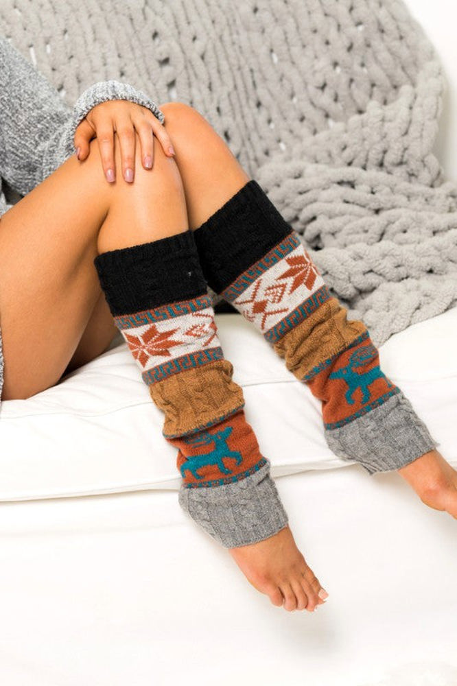 Nordic Snowflake Leg Warmers | AILI'S CORNER