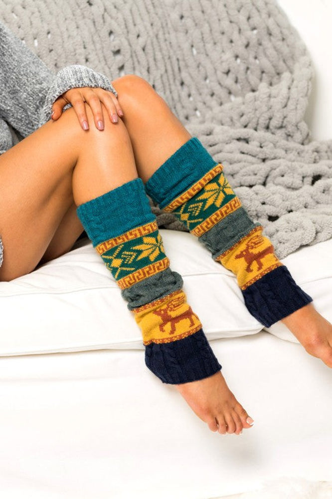 Nordic Snowflake Leg Warmers | AILI'S CORNER